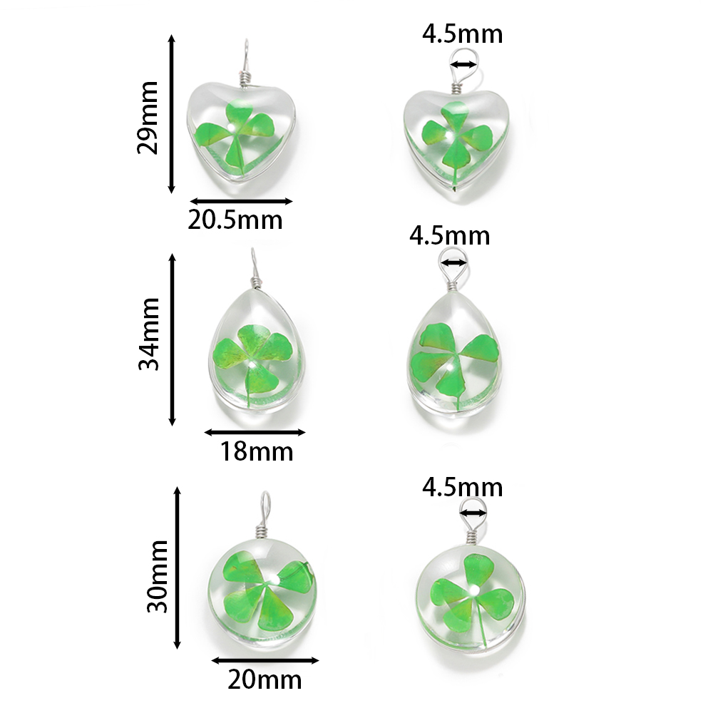 5pcs Green Lucky Four Leaf Clo - Red Clover Flower ulasan dan harga