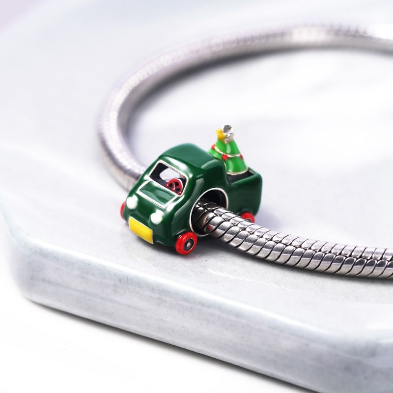 925 Sterling Silver Green Seri - Red Clover Flower ulasan dan harga