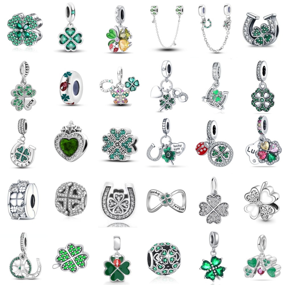 Hot sales 925 Silver Sparkling - Red Clover Flower ulasan dan harga