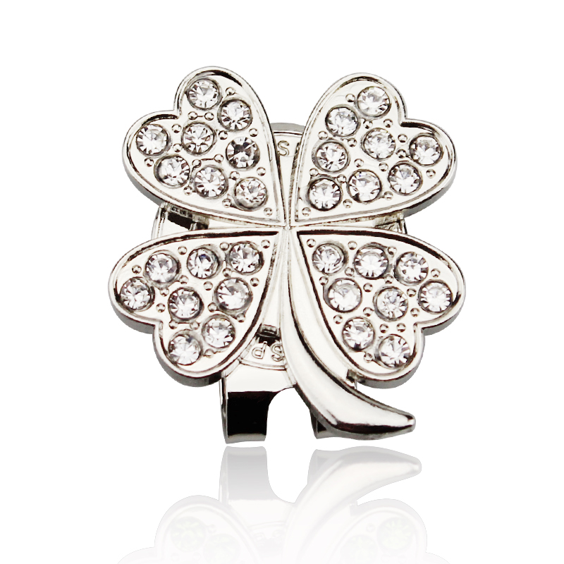 Golf Ball Marker with Diamond  - Red Clover Flower ulasan dan harga