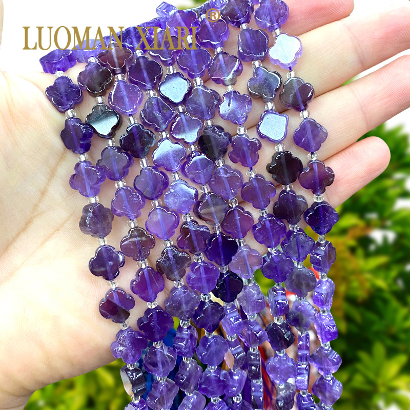 Natural Stone 11x11mm Flower C - Red Clover Flower ulasan dan harga
